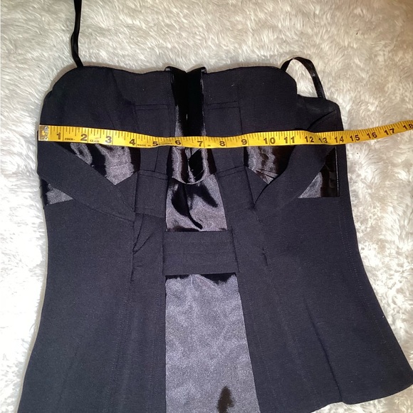 Bcbgmaxazria black satin ripon corset bustier top size medium - Picture 12 of 12